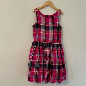 Polo Ralph Lauren Plaid Dress Pink Blue Girls Size 8 Classic Preppy Timeless